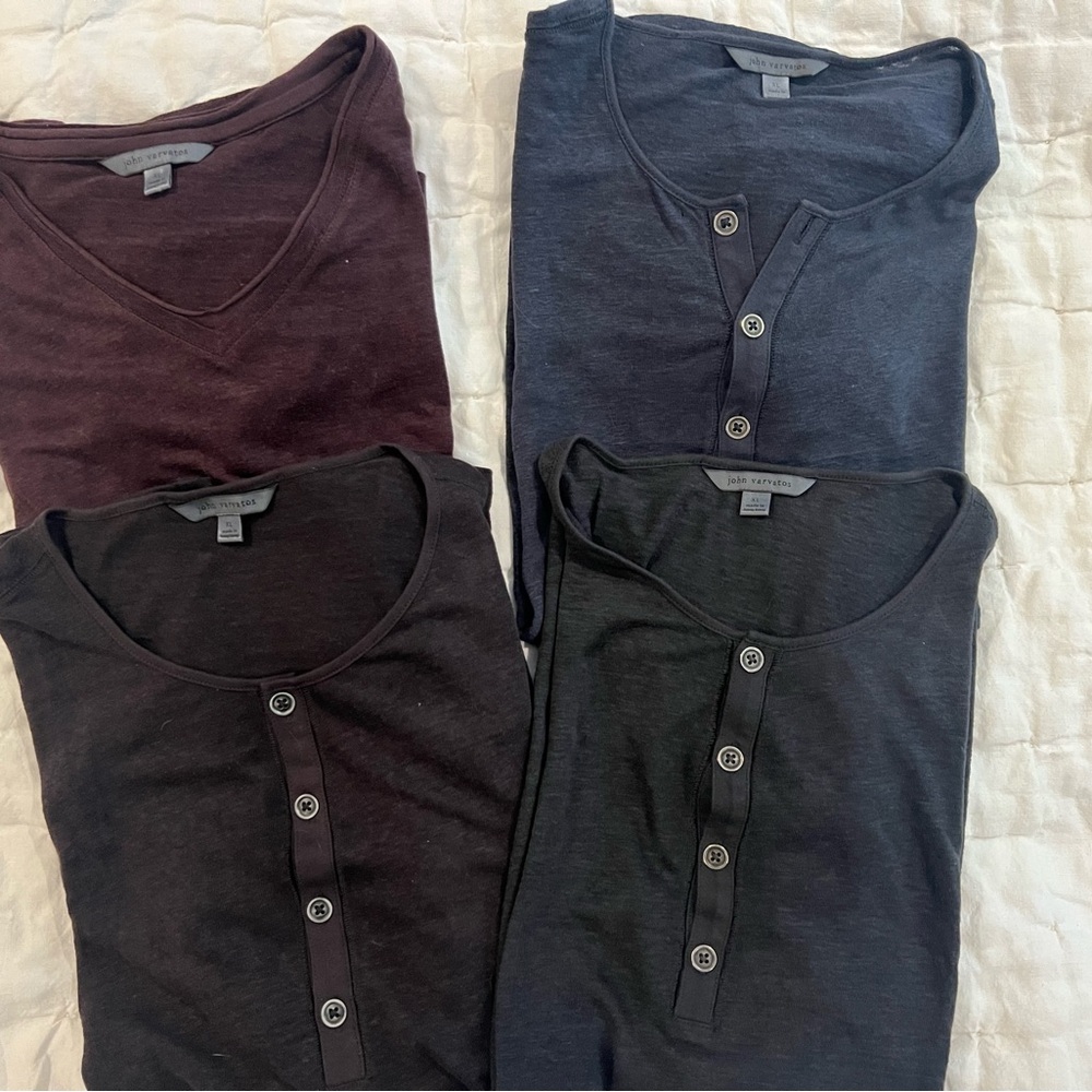 John Varvatos Men’s Linen T Shirts Size XL (LOT of 4)